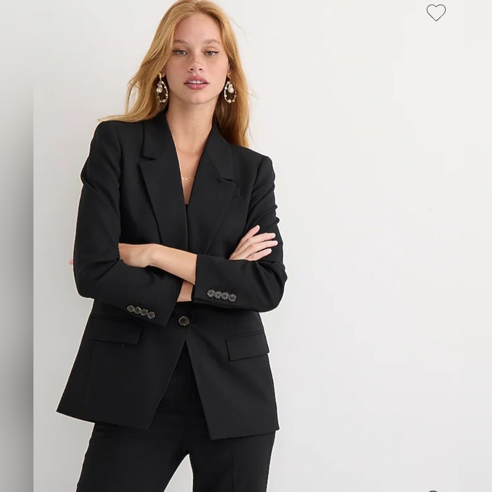 J CREW WOMEN'S BLACK WOOL BLAZER SIZE 6